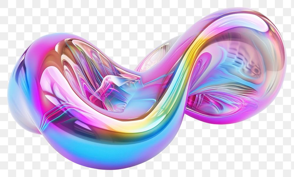 PNG Curve iridescent sphere white background accessories.
