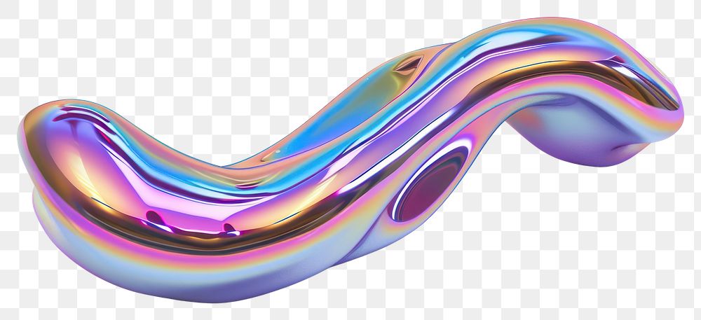PNG Curve iridescent white background abstract graphics.