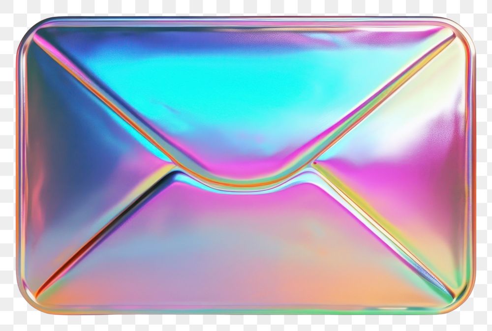 PNG Mail icon iridescent white background technology jewelry.