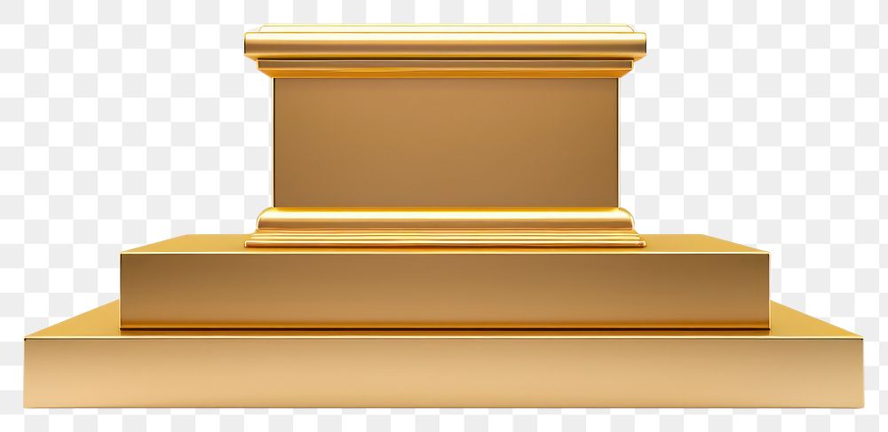 PNG Podium gold white background architecture.