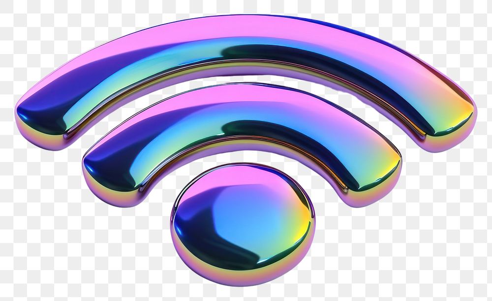 PNG Wifi icon iridescent jewelry purple white background.