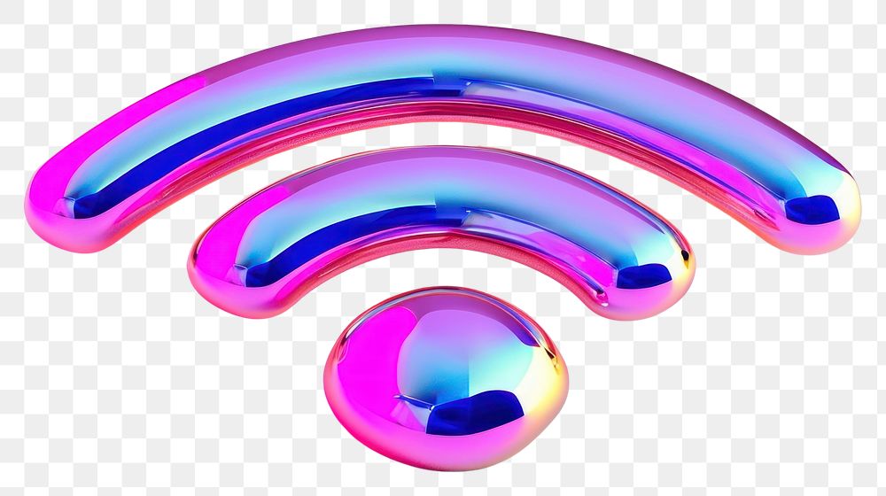 PNG Wifi icon iridescent purple electronics accessories.