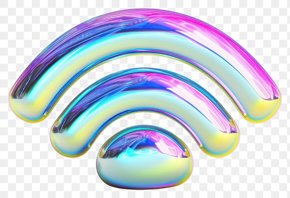 PNG Wifi icon iridescent jewelry white background accessories.