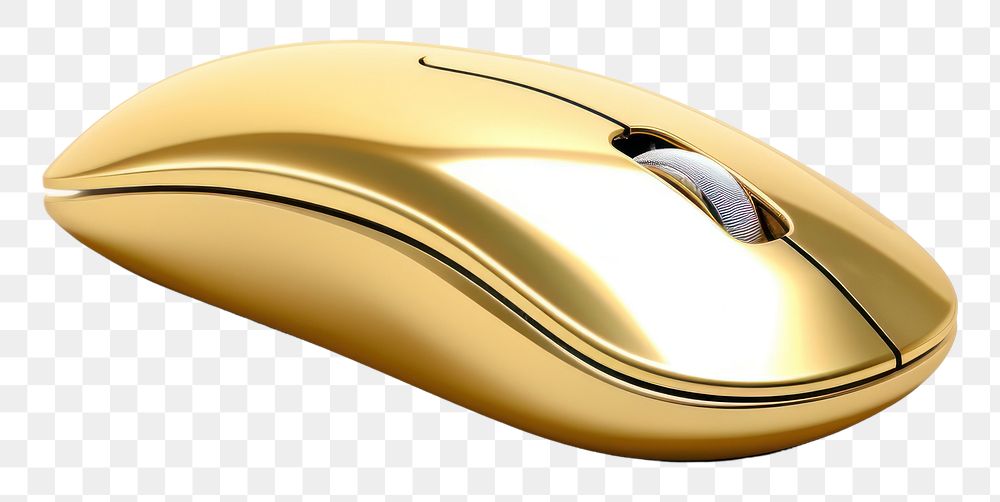 PNG Mouse computer gold white background electronics.