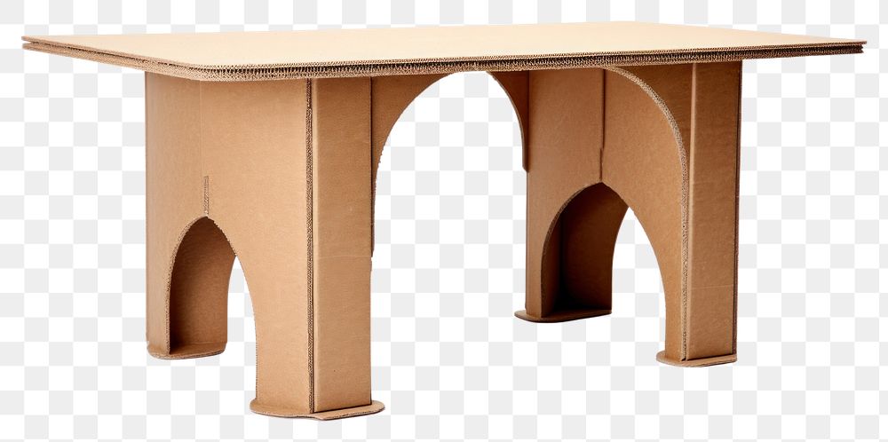 PNG Table furniture cardboard wood.