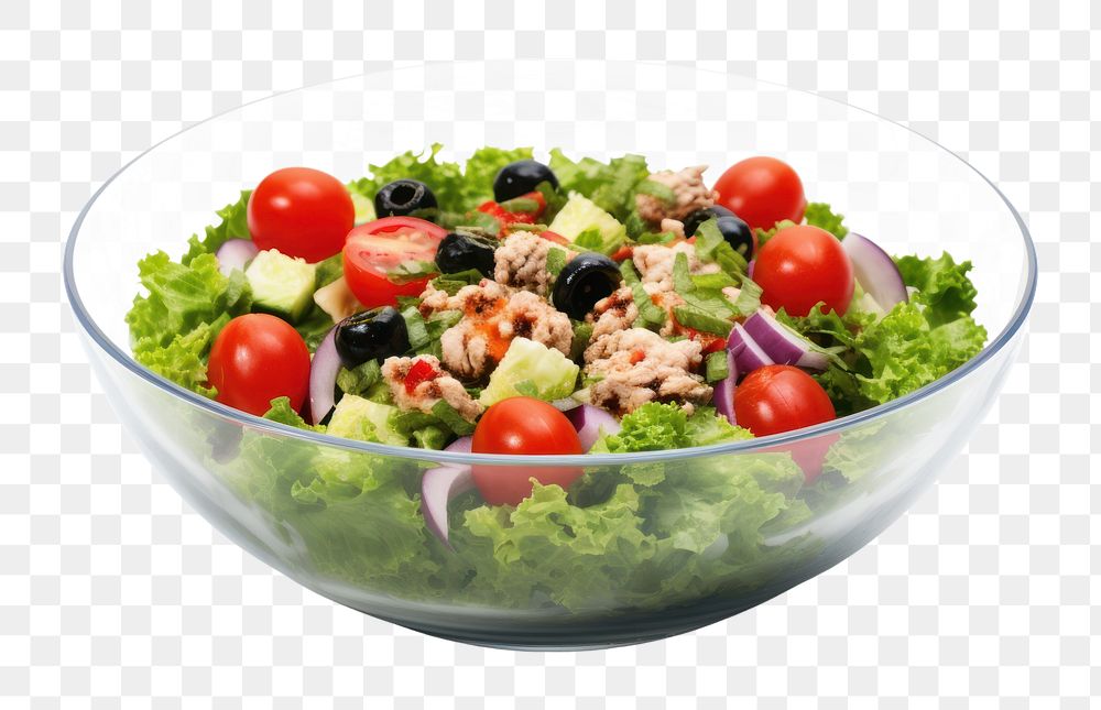 PNG Tuna salad plate food meal. AI generated Image by rawpixel.