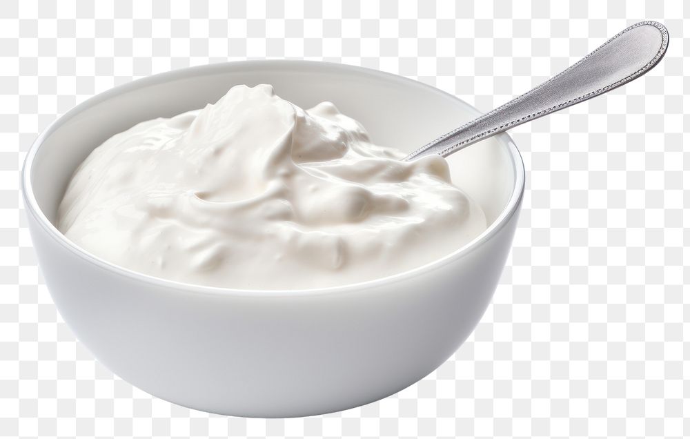 PNG Yogurt in a bowl dessert cream white. AI generated Image by rawpixel.
