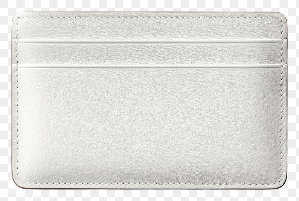 PNG White leather card case mockup wallet white background accessories.