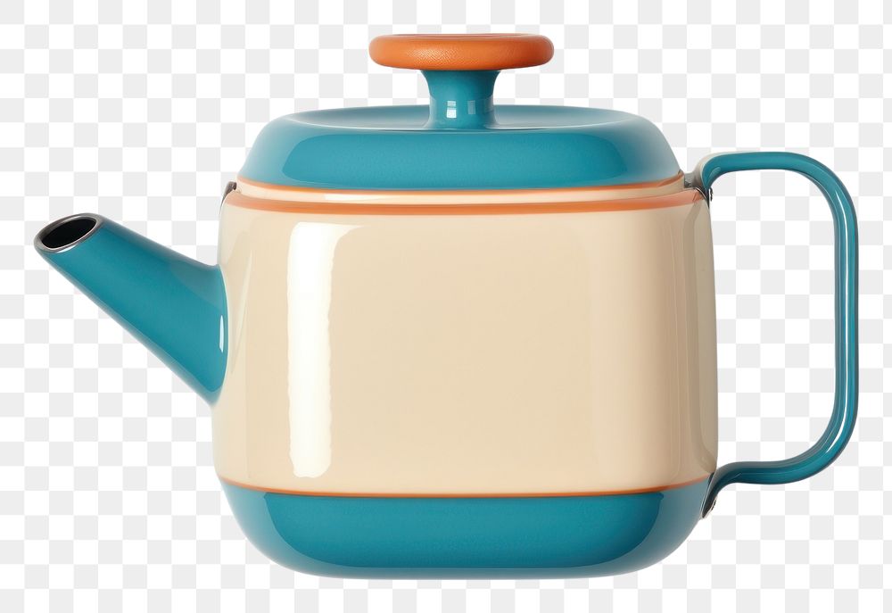 PNG Pottery off-white teapot pottery appliance cookware.