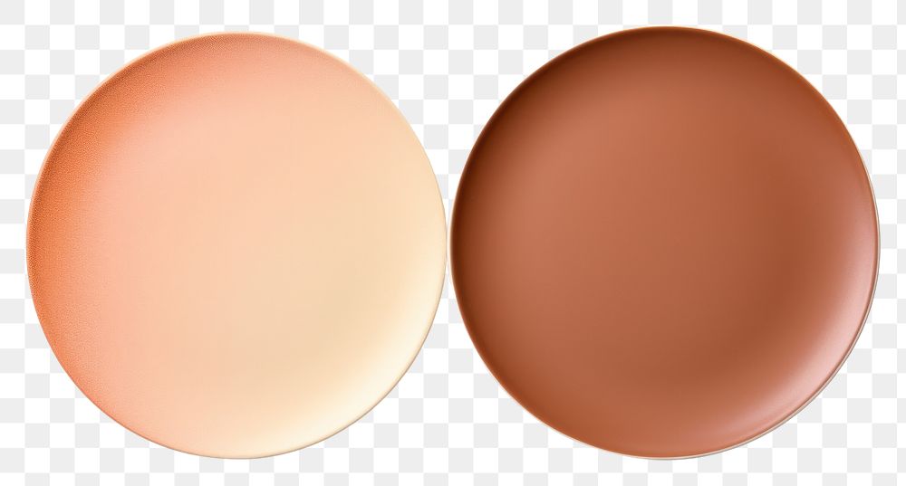 PNG Pottery two tone colored dish cosmetics person makeup.