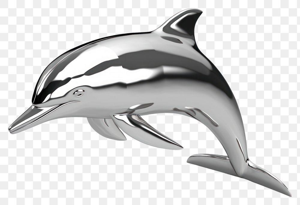 PNG Dolphin animal mammal silver.
