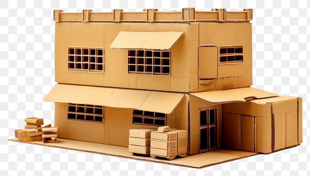 PNG Comercial building cardboard carton box.