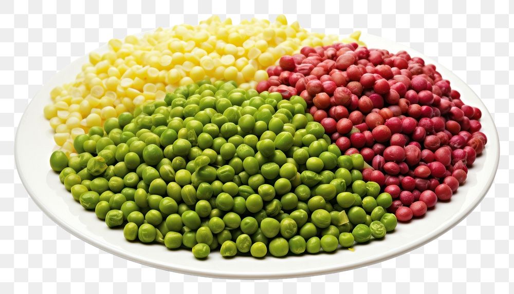 PNG Different types of peas on a plate vegetable plant food. AI generated Image by rawpixel.