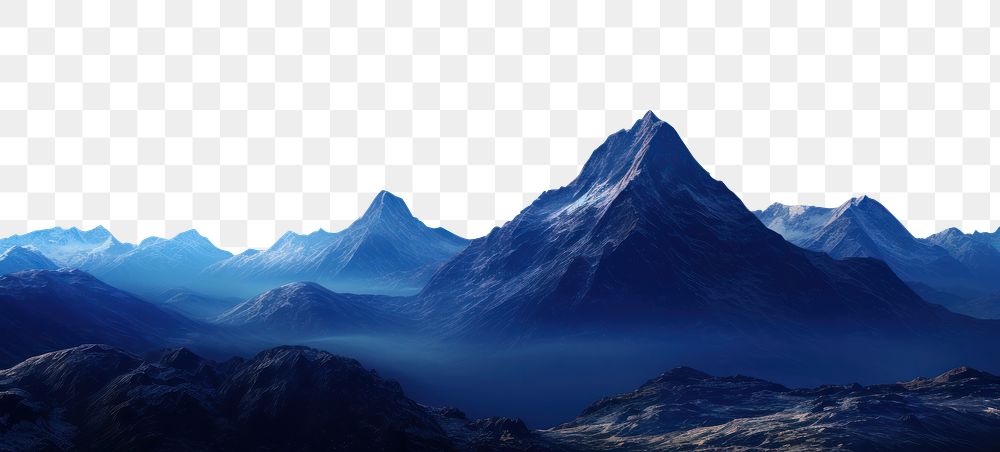 PNG Mountain at dusk with sky full of stars landscape panoramic outdoors. AI generated Image by rawpixel.