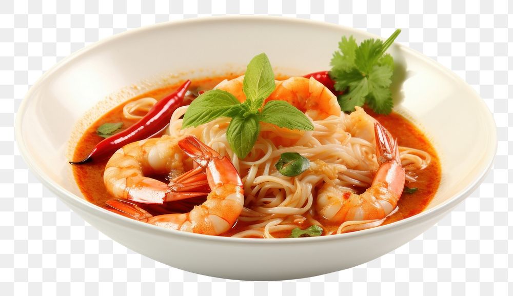 PNG Tom Yum Goong soup seafood noodle.