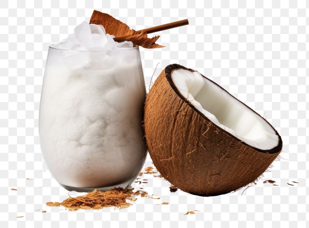 PNG Cocktail in coconut fruit white milk.