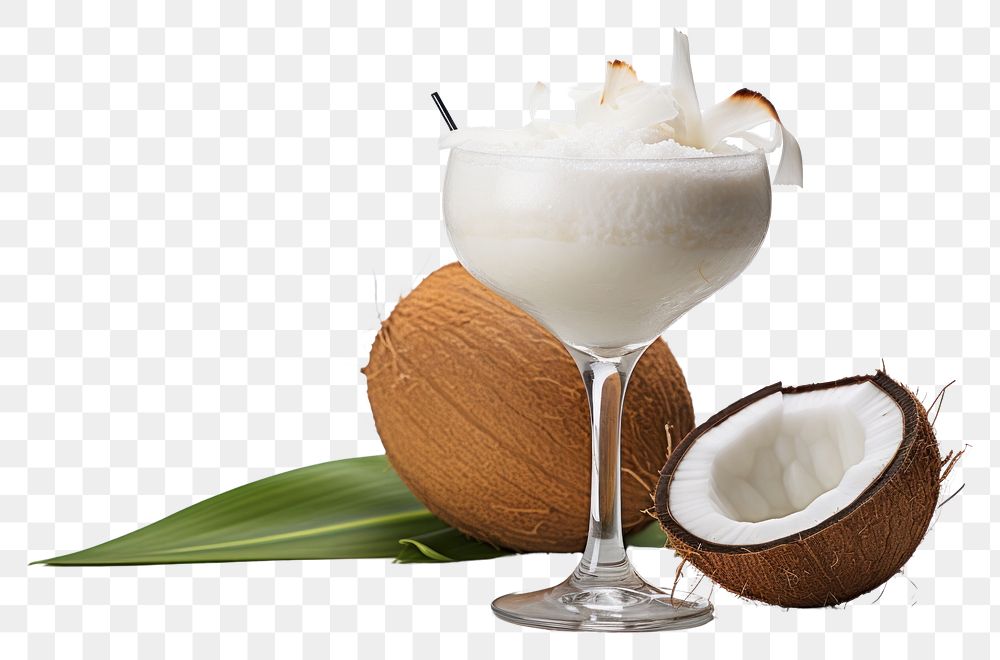 PNG Coconut cocktail fruit plant food.