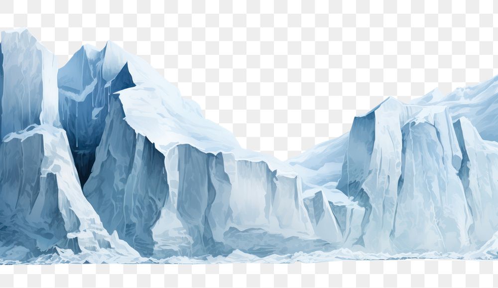 PNG Snowy ice cliff nature landscape mountain. AI generated Image by rawpixel.