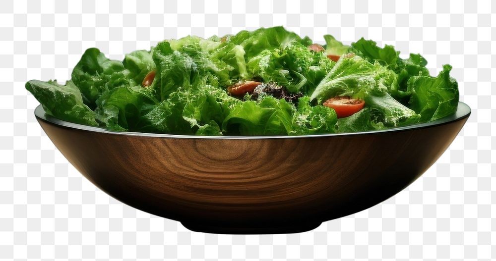 PNG Salad bowl on empty table food tranquility vegetable. AI generated Image by rawpixel.