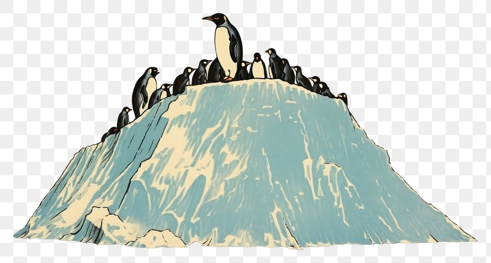 PNG Iceberg penguin outdoors nature.