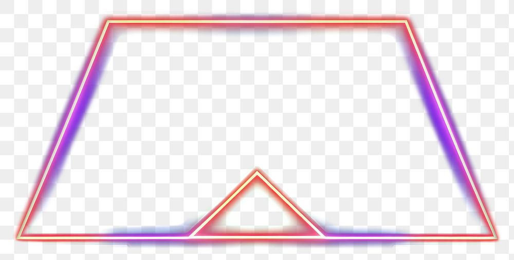 PNG  Geometric frame neon background purple light illuminated. AI generated Image by rawpixel.