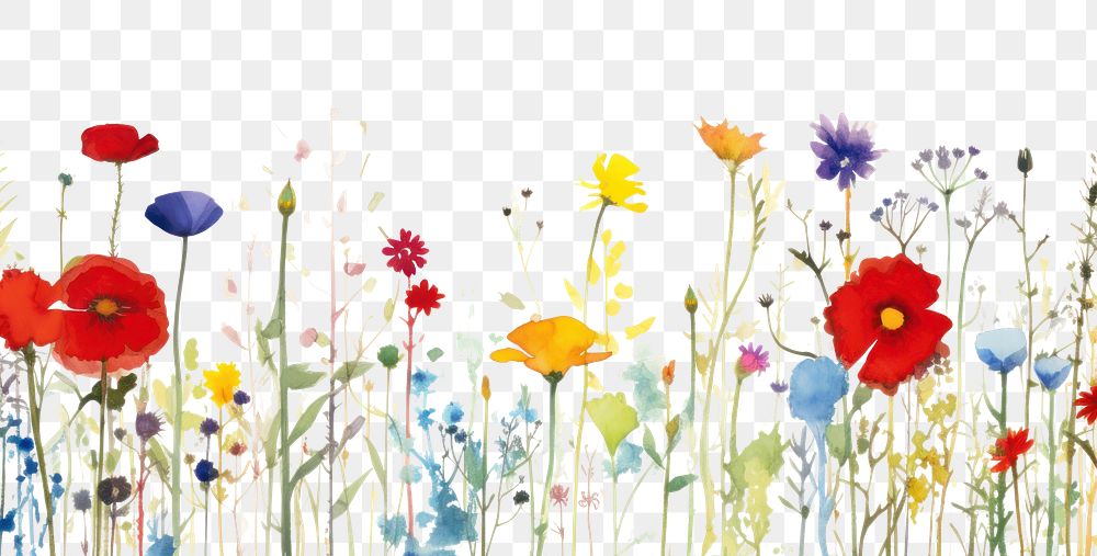PNG  Colorful vintage flower field nature backgrounds outdoors.