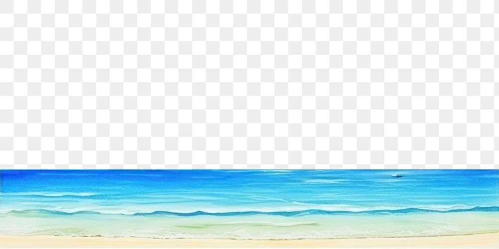 PNG  Beach panoramic painting outdoors.