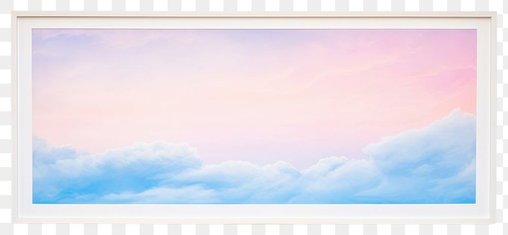 PNG  Pastel sky panoramic painting nature.