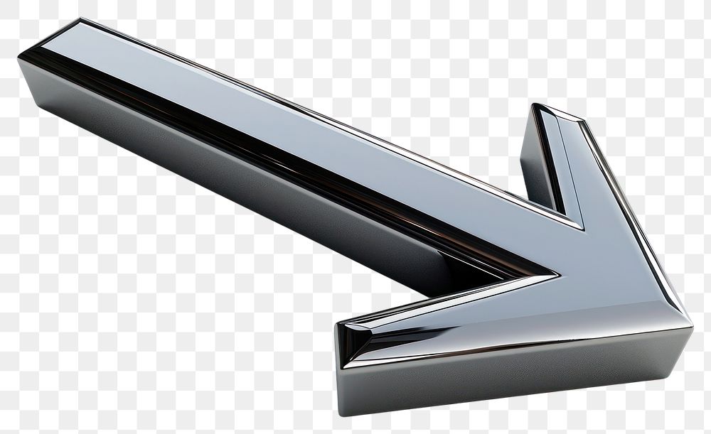 PNG Arrow Chrome material symbol number shape.