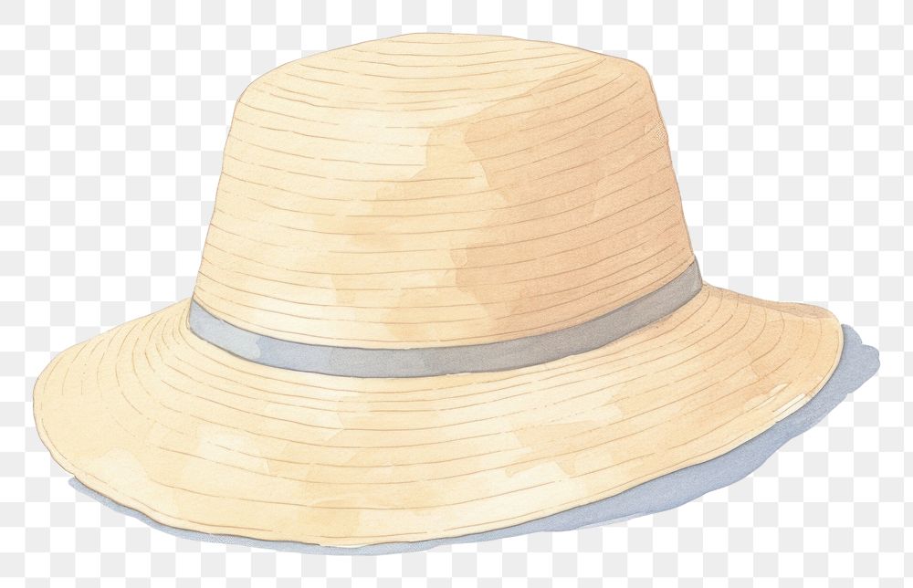 PNG  Beach hat white background headwear sombrero.