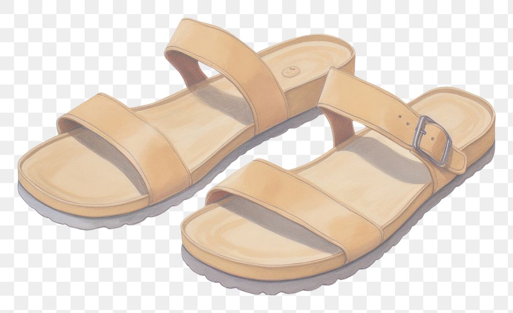PNG  Sandals footwear white background flip-flops.