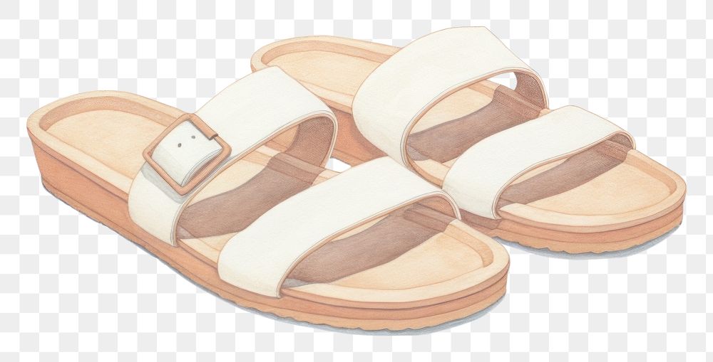 PNG  Sandals footwear white background flip-flops.