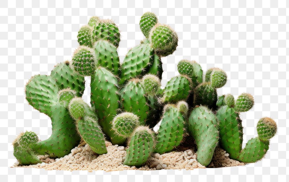 PNG  Cactus bush plant white background freshness.