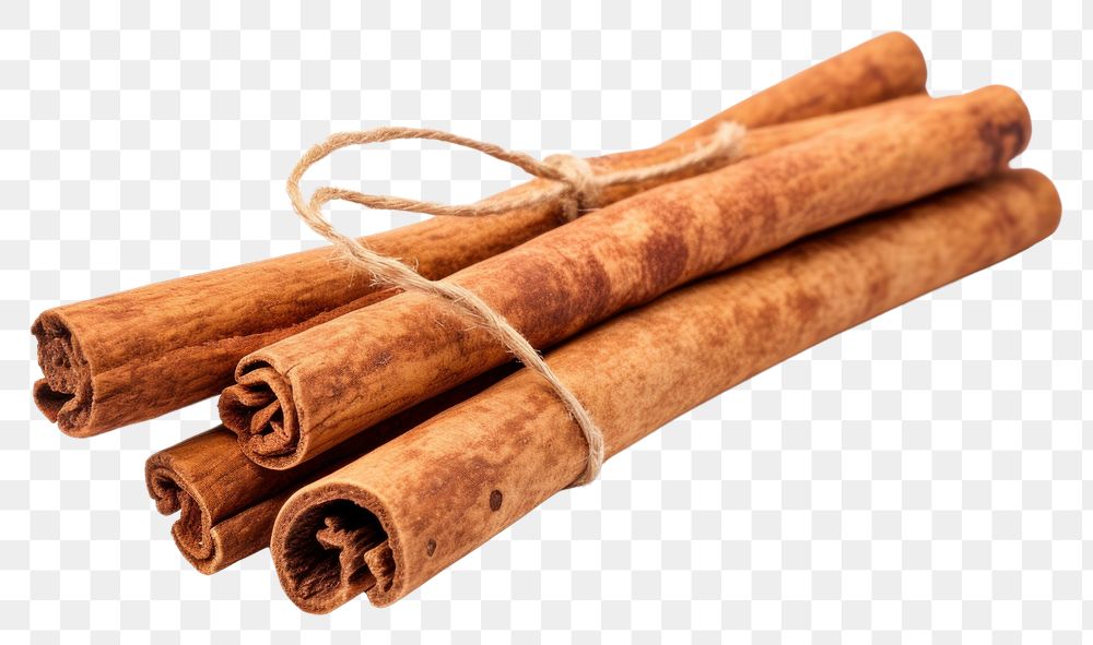 PNG A Fragrant cinnamon stick food wood white background.