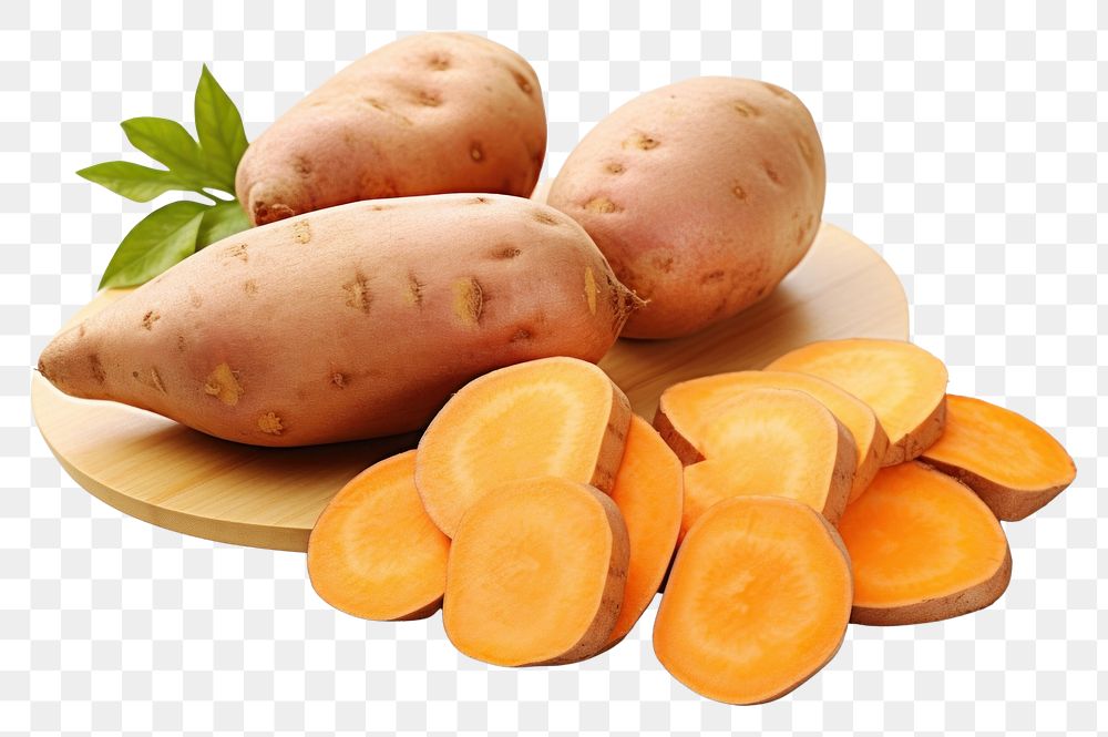 PNG  Japanese sweet potatoes with potatoes chop vegetable plant food.