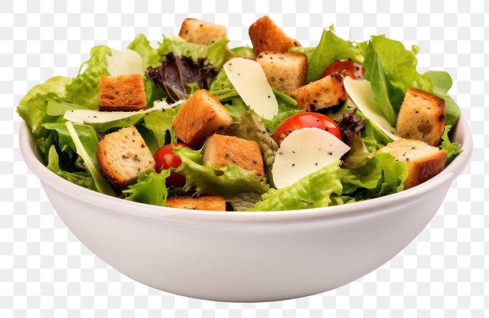 PNG A salad in bowl food meal white background.