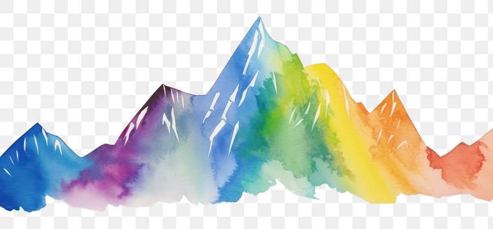 PNG  Mountain nature white background creativity.