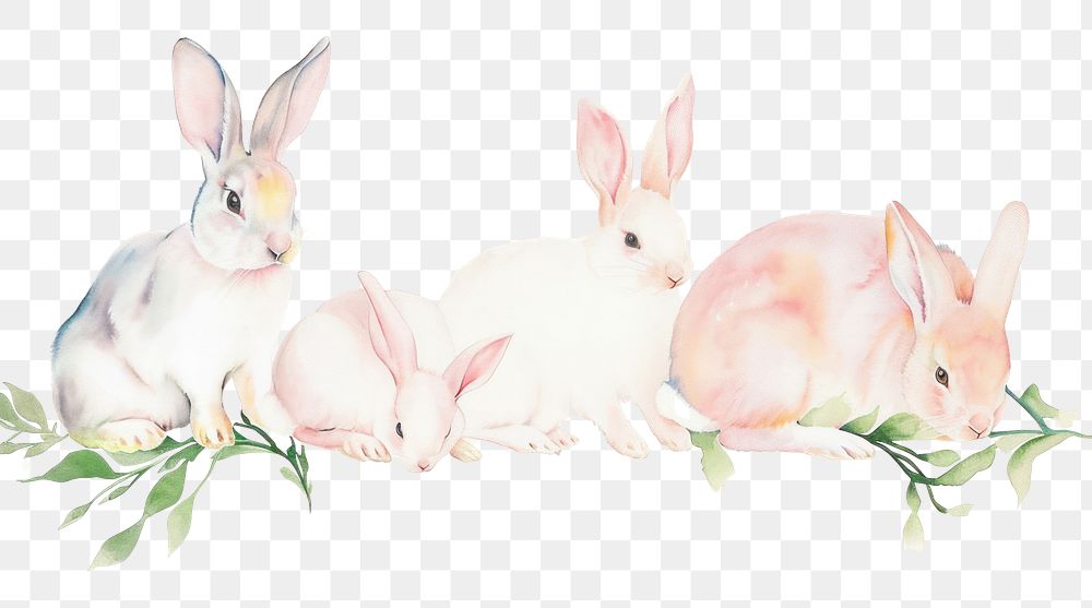 PNG  Rabbits animal rodent mammal.