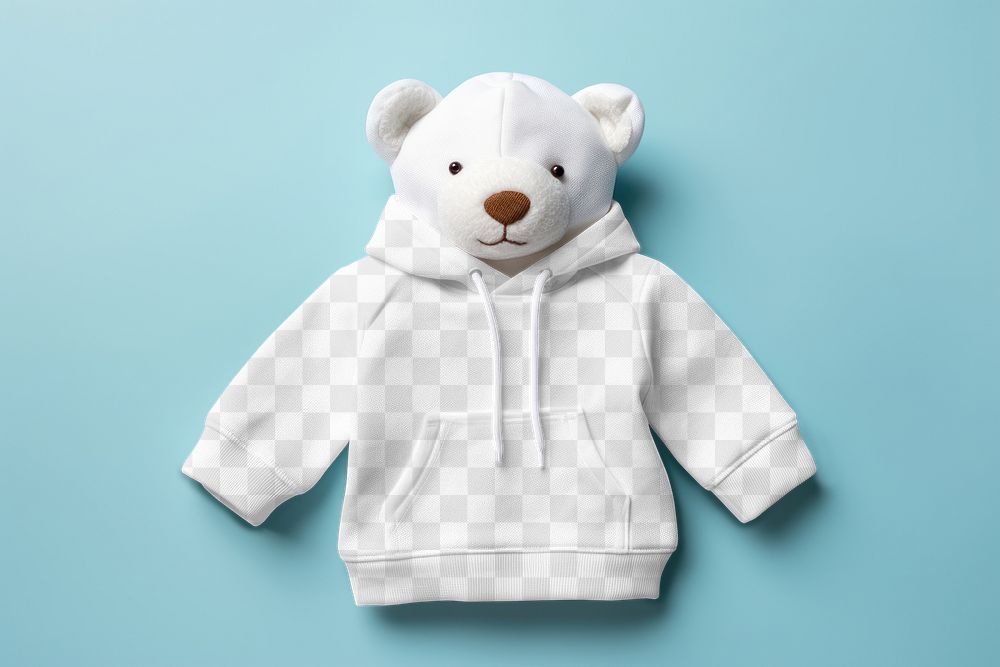 Kid's hoodie png mockup, transparent design