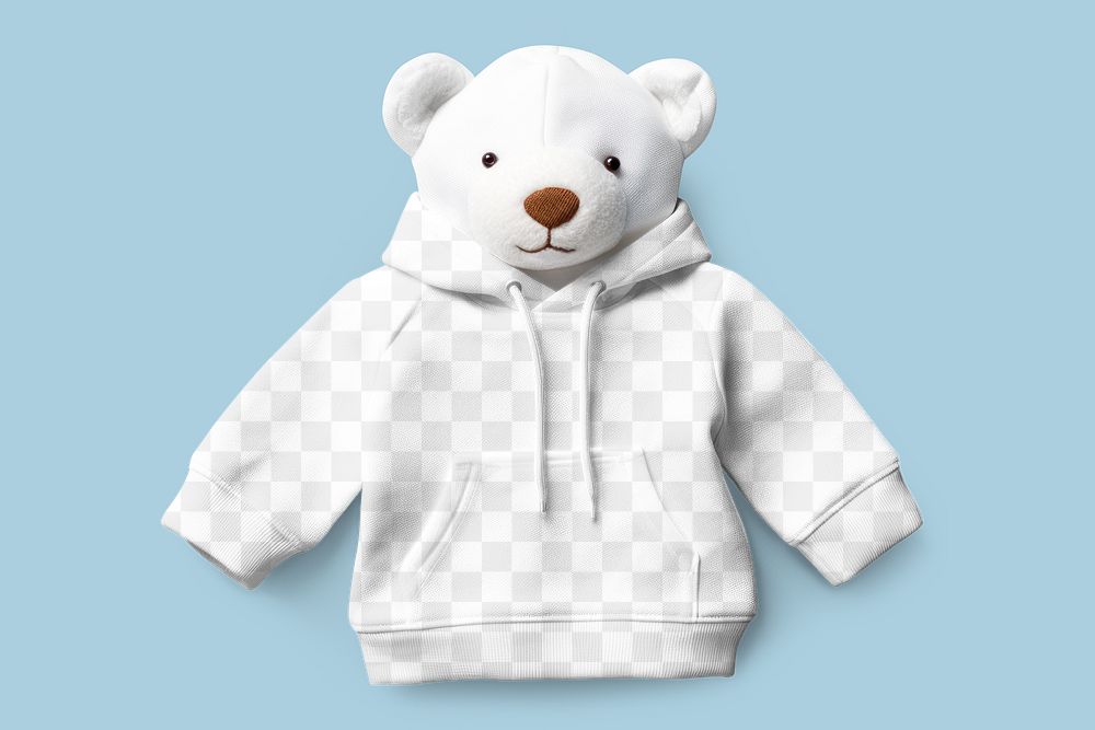 Kid's hoodie png mockup, transparent design