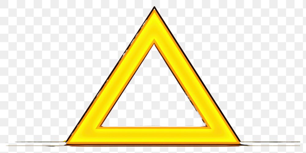 PNG  Yellow triangle neon background illuminated darkness glowing. AI generated Image by rawpixel.