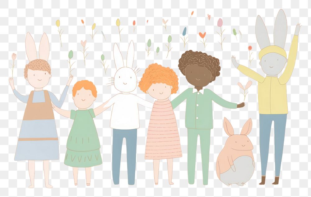 PNG Drawing easter child book. AI generated Image by rawpixel.