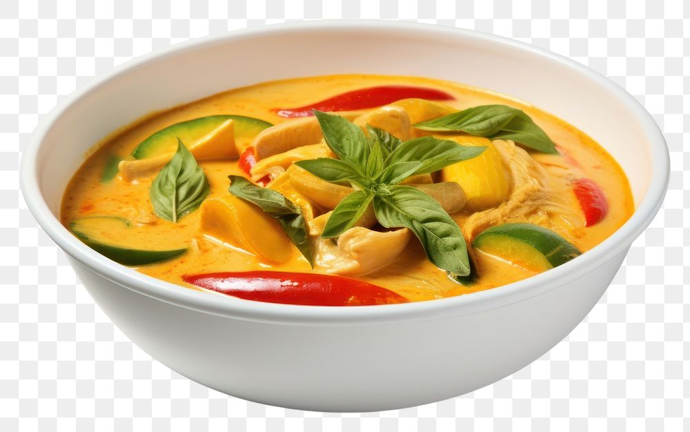PNG Thai curry soup food meal.