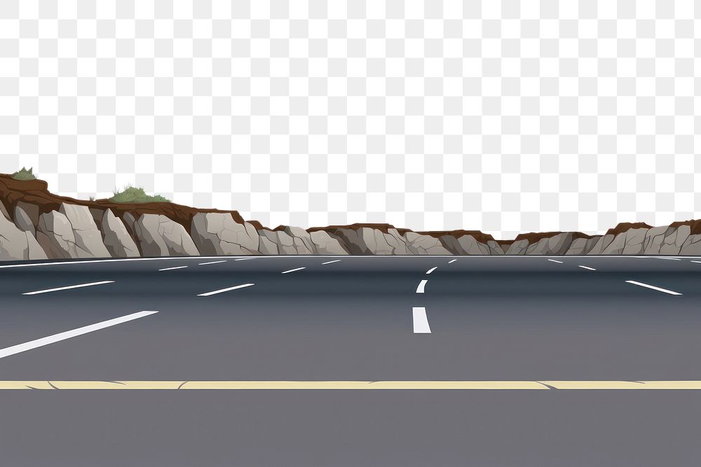PNG Roadway asphalt vehicle highway.