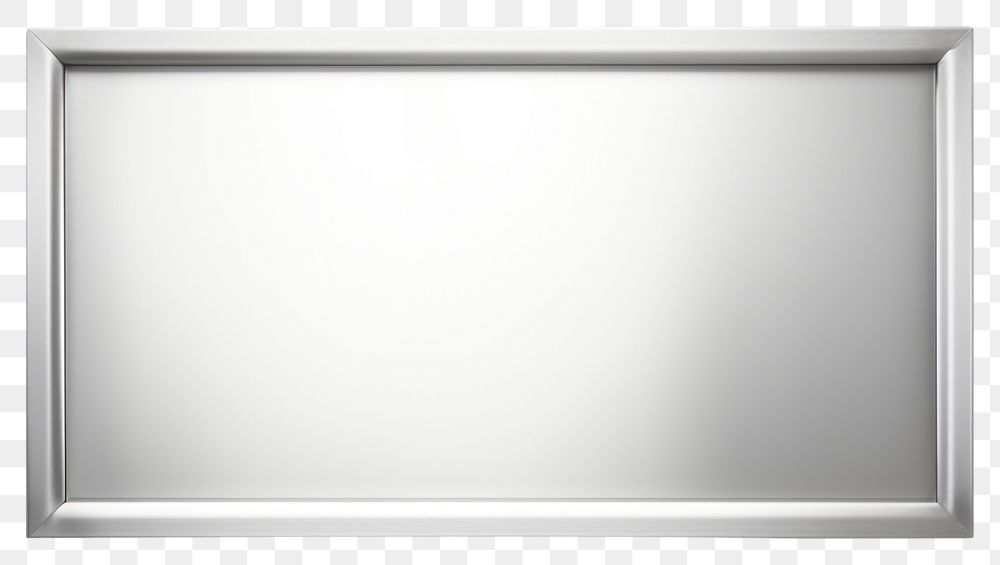 PNG Rectangle frame chrome material silver shiny shape.