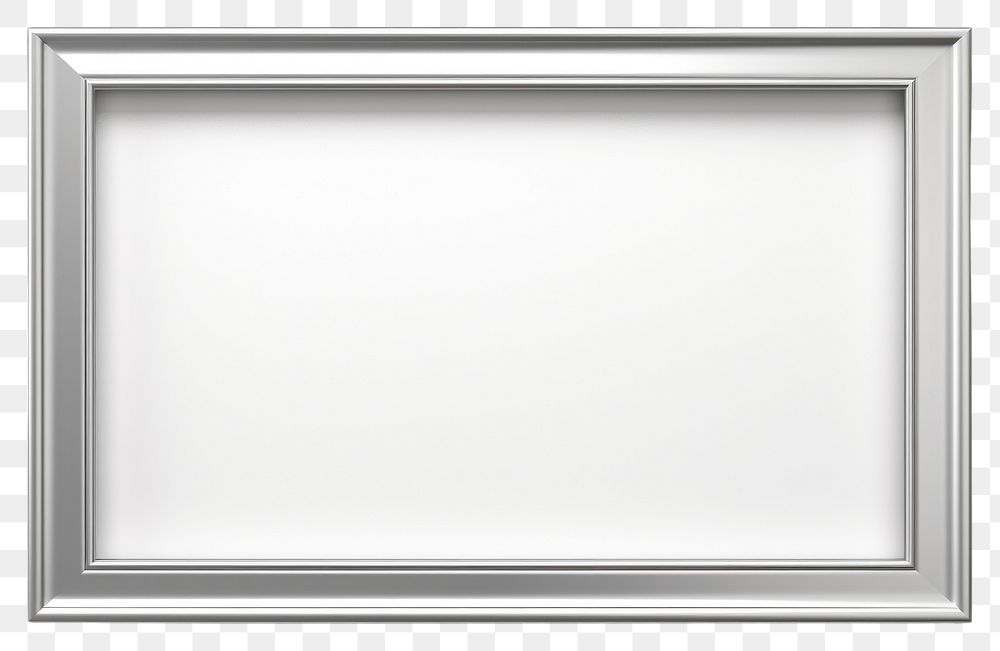 PNG Rectangle frame chrome material backgrounds silver shape.