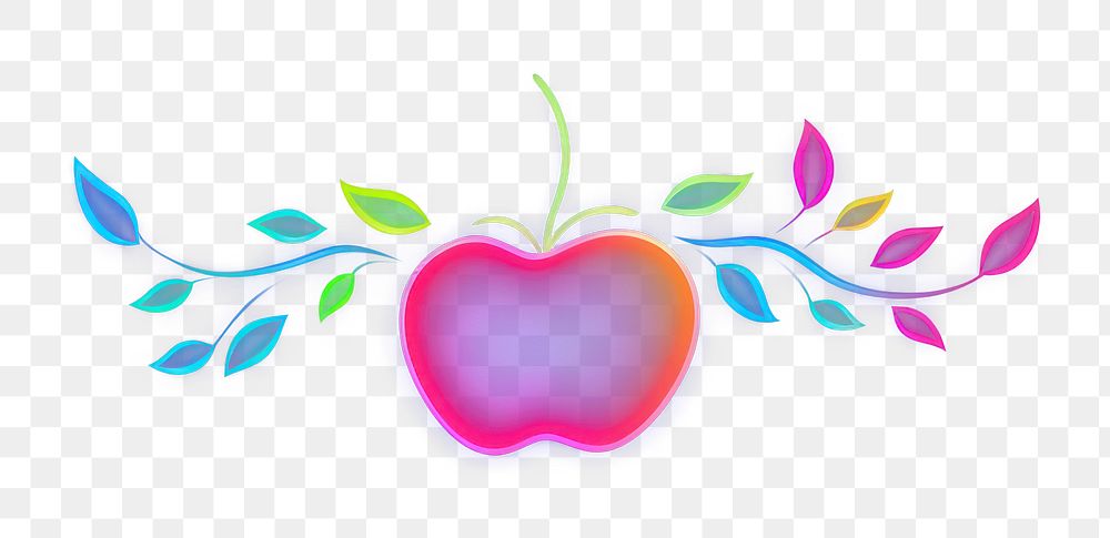 PNG Apple border symbol night heart. 