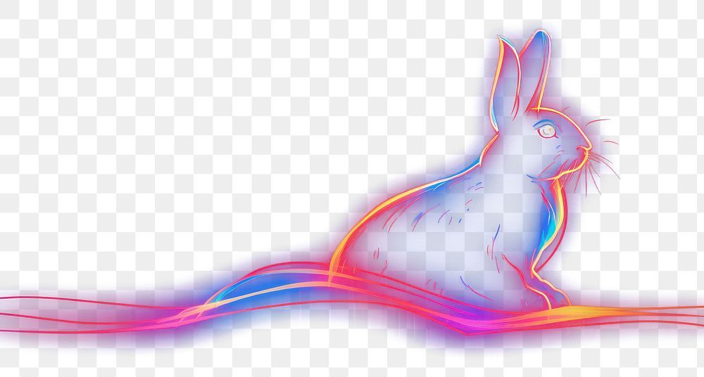 PNG Bunny border animal mammal light. AI generated Image by rawpixel.
