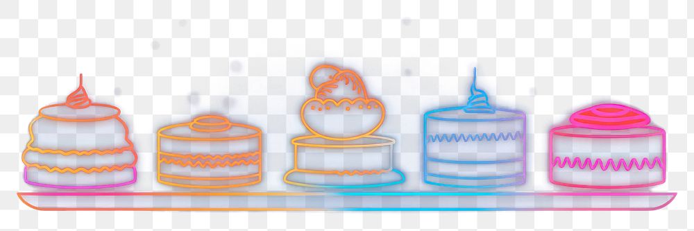 PNG Cakes border dessert light line. AI generated Image by rawpixel.