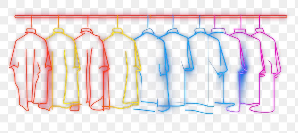 PNG Clothes border neon light line. AI generated Image by rawpixel.